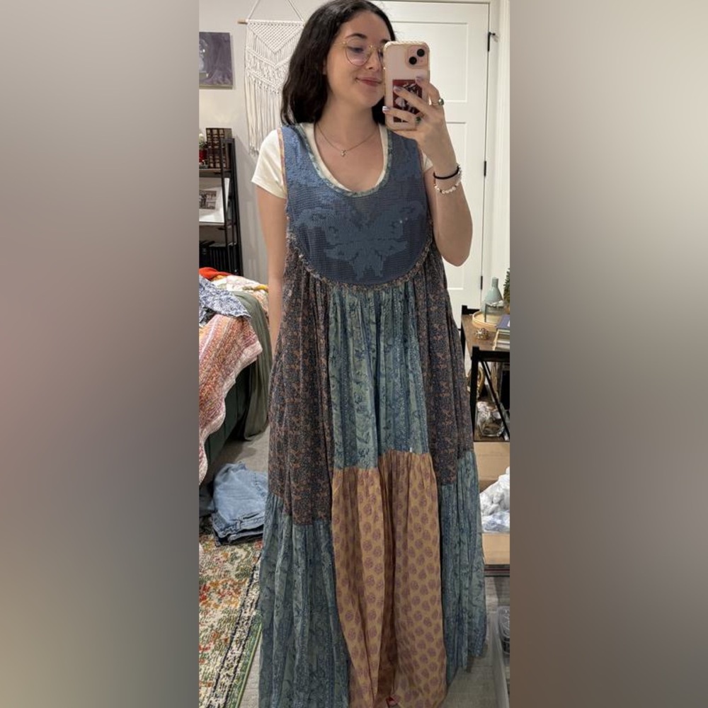Free People Blue and Pink Maxi Dress - Picture 4 of 8